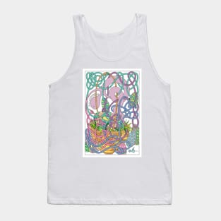 Mr Squiggly Painting Easter Eggs Tank Top